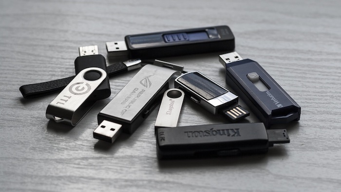 Assorted USB flash drives.